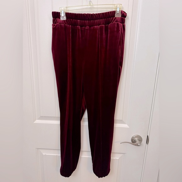 INC International Concepts Pants - Plush Burgundy Velvet Pants. Petite small